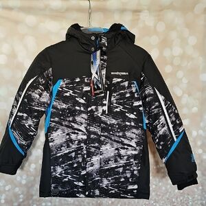 ZeroXposur Black and Blue Kids Winter Jacket